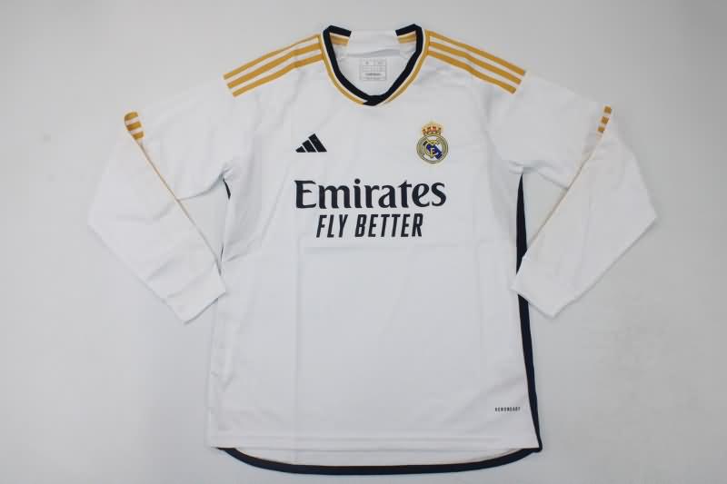 AAA(Thailand) Real Madrid 23/24 Home Long Soccer Jersey