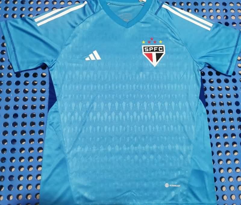 AAA(Thailand) Sao Paulo 2023 Goalkeeper Blue Soccer Jersey