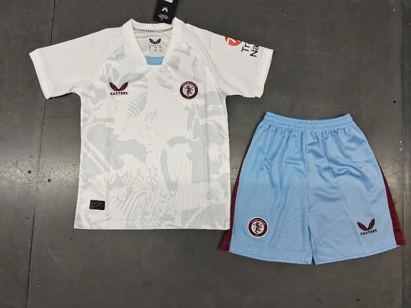 Aston Villa 23/24 Kids Away Soccer Jersey And Shorts