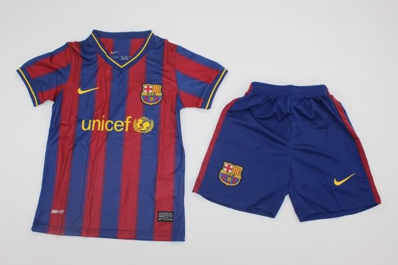 Barcelona 2009/10 Kids Home Soccer Jersey And Shorts