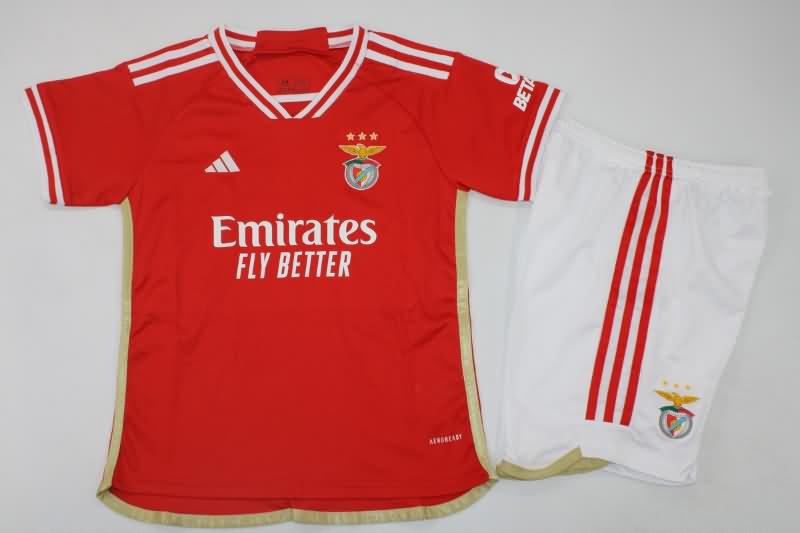 Benfica 23/24 Kids Home Soccer Jersey And Shorts