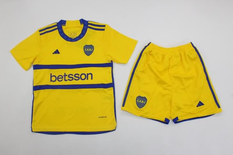 Boca Juniors 23/24 Kids Away Soccer Jersey And Shorts