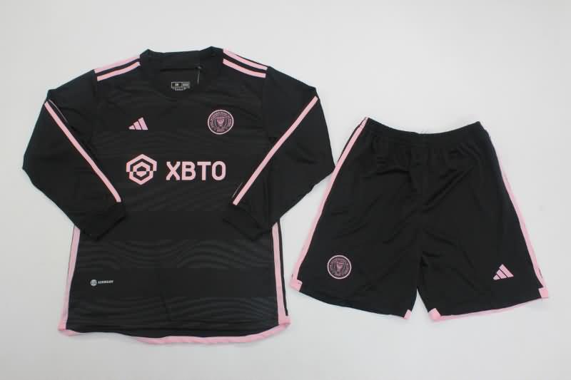 Inter Miami 2023 Kids Away Long Sleeve Soccer Jersey And Shorts
