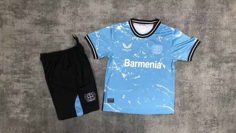 Leverkusen 23/24 Kids Away Soccer Jersey And Shorts