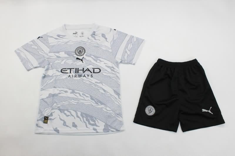 Manchester City 23/24 Kids Special Soccer Jersey And Shorts 02