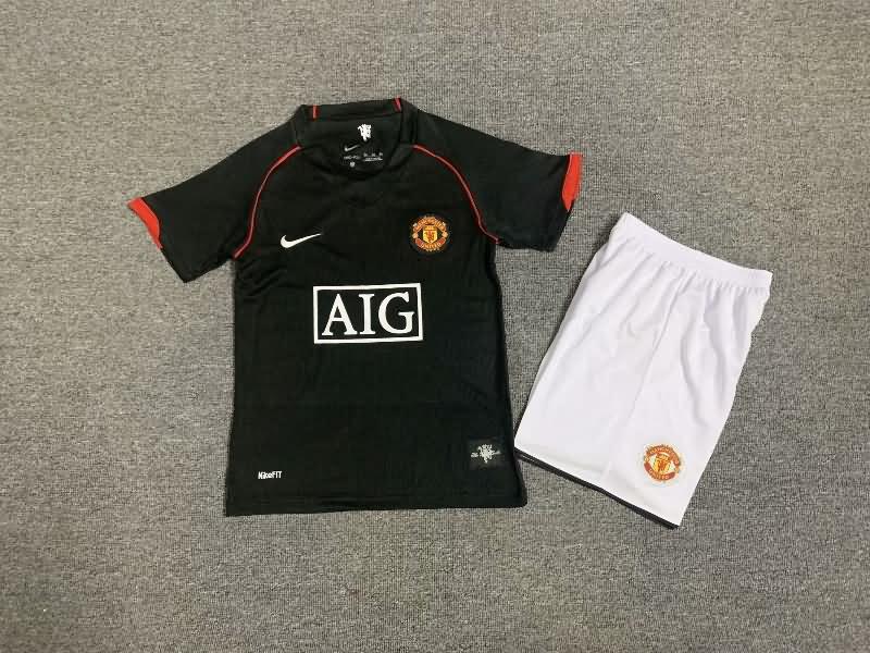 Manchester United 2007/08 Kids Away Soccer Jersey And Shorts