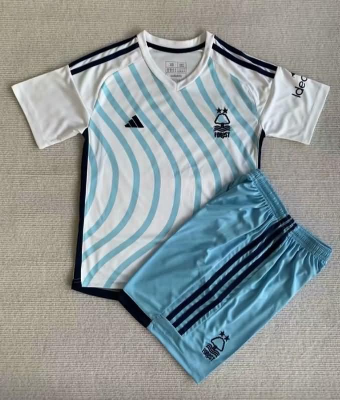 Nottingham Forest 23/24 Kids Away Soccer Jersey And Shorts