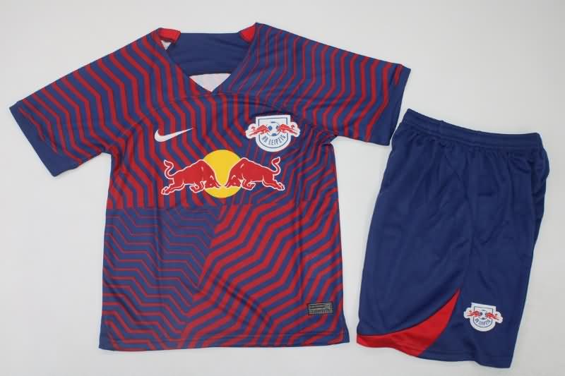 RB Leipzig 23/24 Kids Away Soccer Jersey And Shorts
