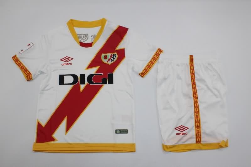 Rayo Vallecano 23/24 Kids Home Soccer Jersey And Shorts
