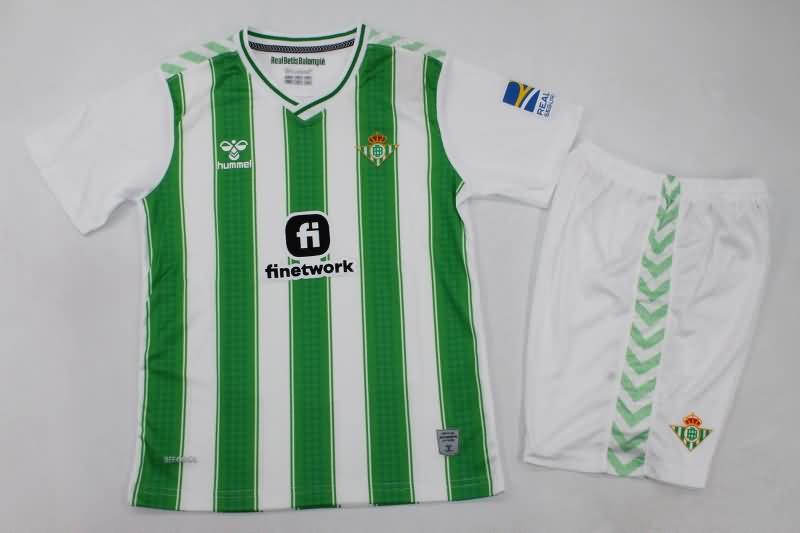 Real Betis 23/24 Kids Home Soccer Jersey And Shorts