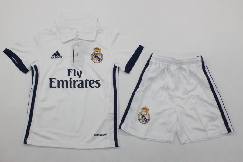 Real Madrid 16/17 Kids Home Soccer Jersey And Shorts