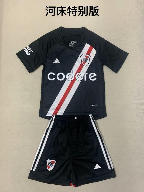 River Plate 2023 Kids Black Soccer Jersey And Shorts