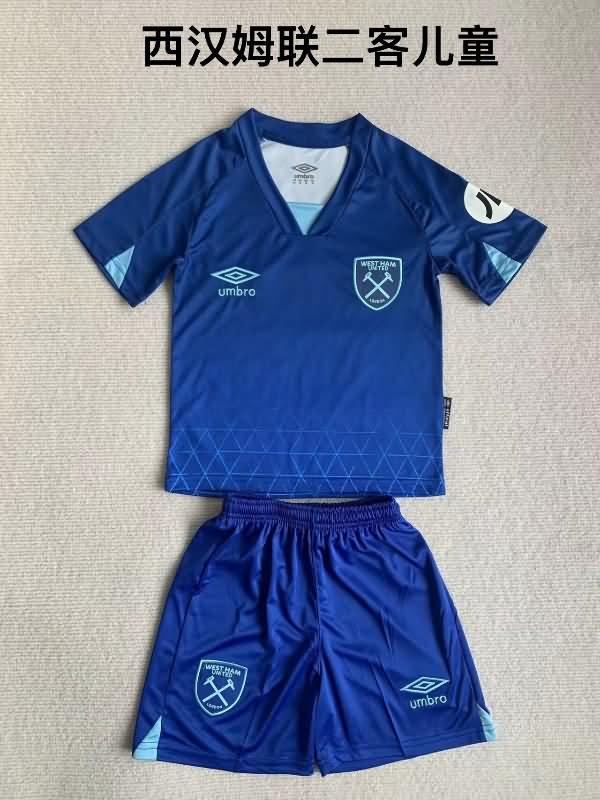 West Ham 23/24 Kids Third Soccer Jersey And Shorts