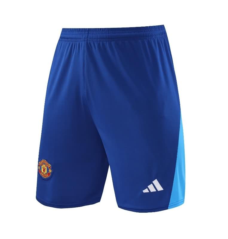 AAA(Thailand) Manchester United 23/24 Goalkeeper Blue Soccer Shorts