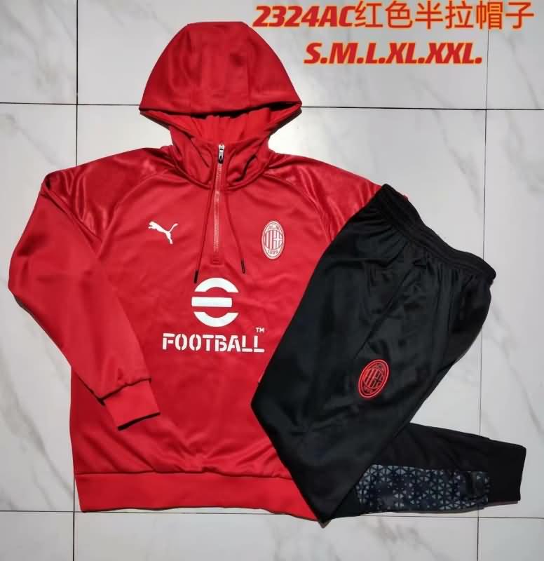 AAA(Thailand) AC Milan 23/24 Red Soccer Tracksuit 04