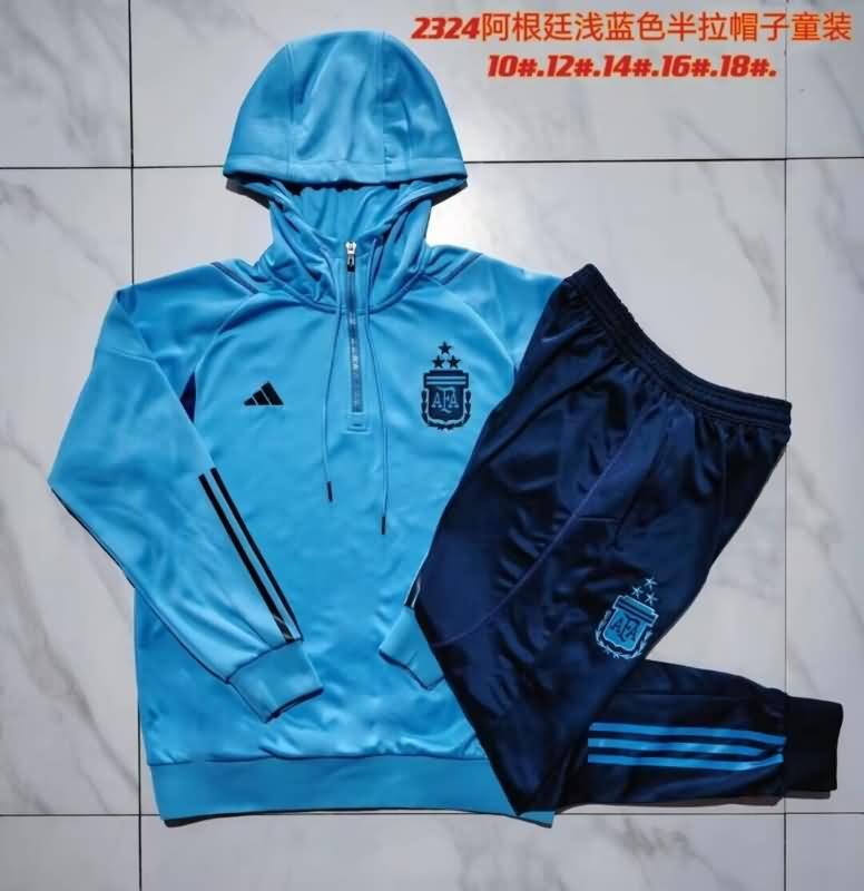Argentina 2023/24 Kids Blue Soccer Tracksuit