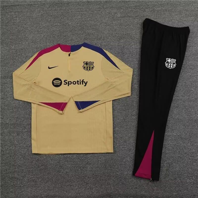 AAA(Thailand) Barcelona 23/24 Gold Soccer Tracksuit 02