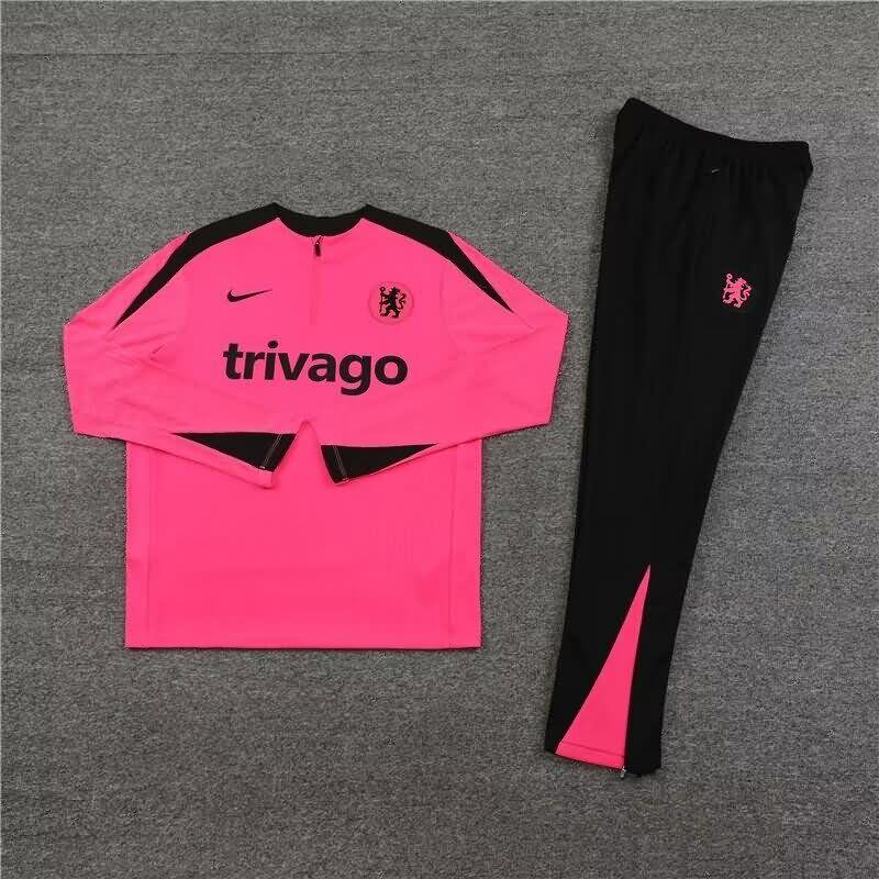 AAA(Thailand) Chelsea 23/24 Pink Soccer Tracksuit