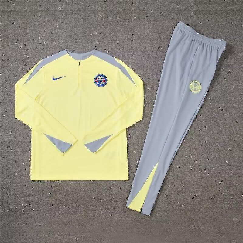 AAA(Thailand) Club America 23/24 Yellow Soccer Tracksuit