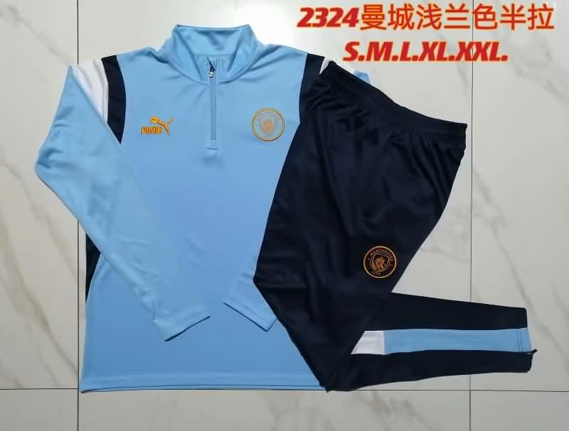 AAA(Thailand) Manchester City 23/24 Blue Soccer Tracksuit 05