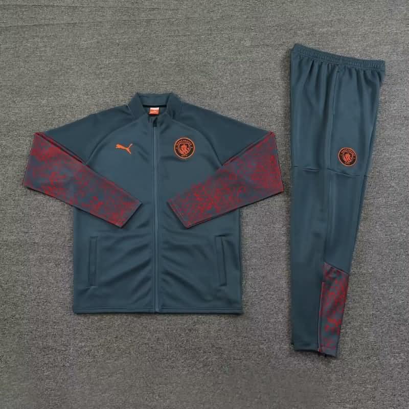 AAA(Thailand) Manchester City 23/24 Grey Soccer Tracksuit 02