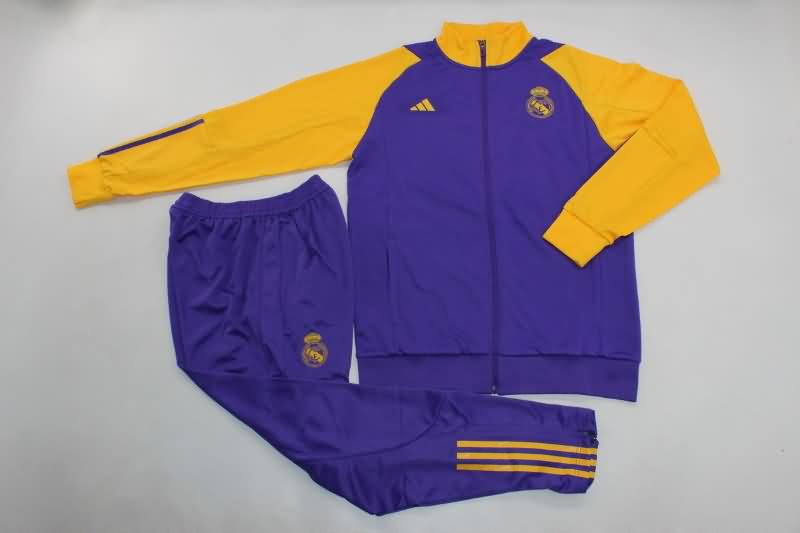 AAA(Thailand) Real Madrid 23/24 Blue Soccer Tracksuit