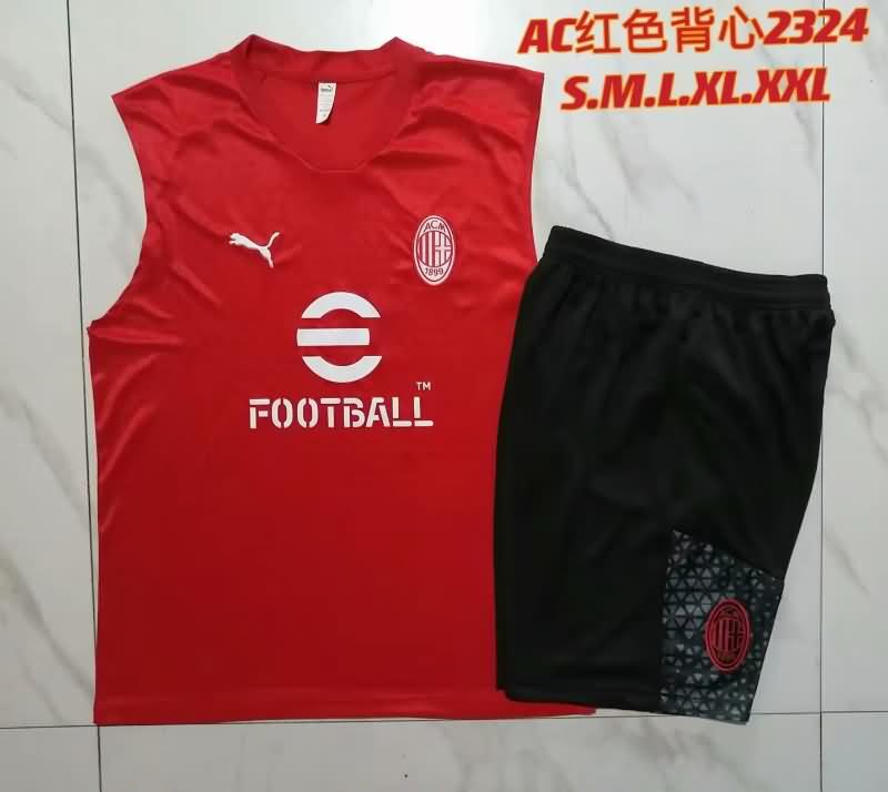 AAA(Thailand) AC Milan 23/24 Red Soccer Training Sets 02