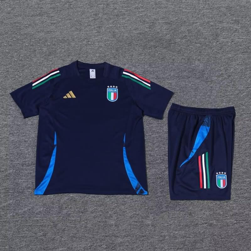 AAA(Thailand) Italy 2024 Dark Blue Soccer Training Sets