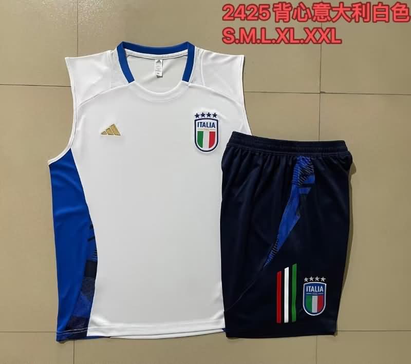 AAA(Thailand) Italy 2024 White Soccer Training Sets 03