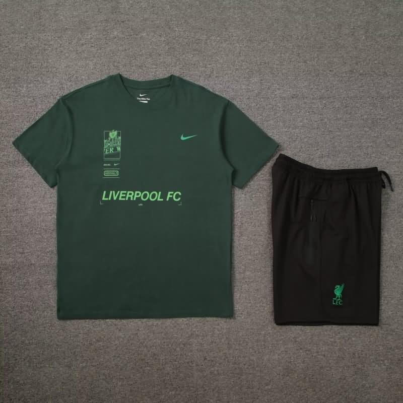 AAA(Thailand) Liverpool 23/24 Green Soccer Training Sets 03