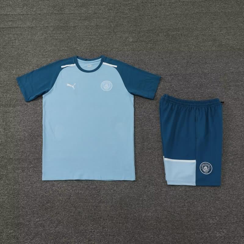 AAA(Thailand) Manchester City 23/24 Blue Soccer Training Sets 04