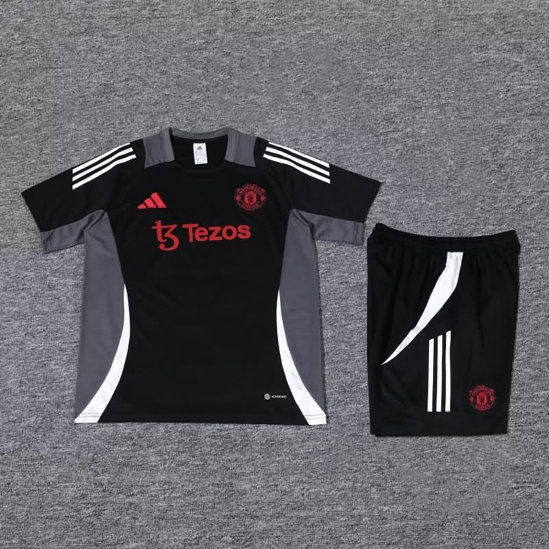 AAA(Thailand) Manchester United 23/24 Black Soccer Training Sets 02