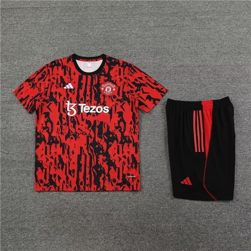 AAA(Thailand) Manchester United 23/24 Red Soccer Training Sets
