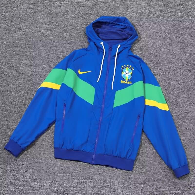 AAA(Thailand) Brazil 2024 Blue Soccer Windbreaker