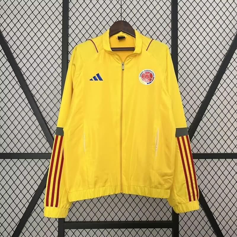 AAA(Thailand) Colombia 2024 Yellow Soccer Windbreaker