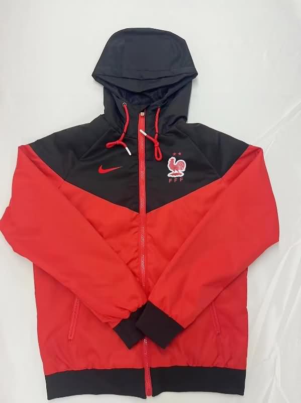 AAA(Thailand) France 2024 Red Soccer Windbreaker