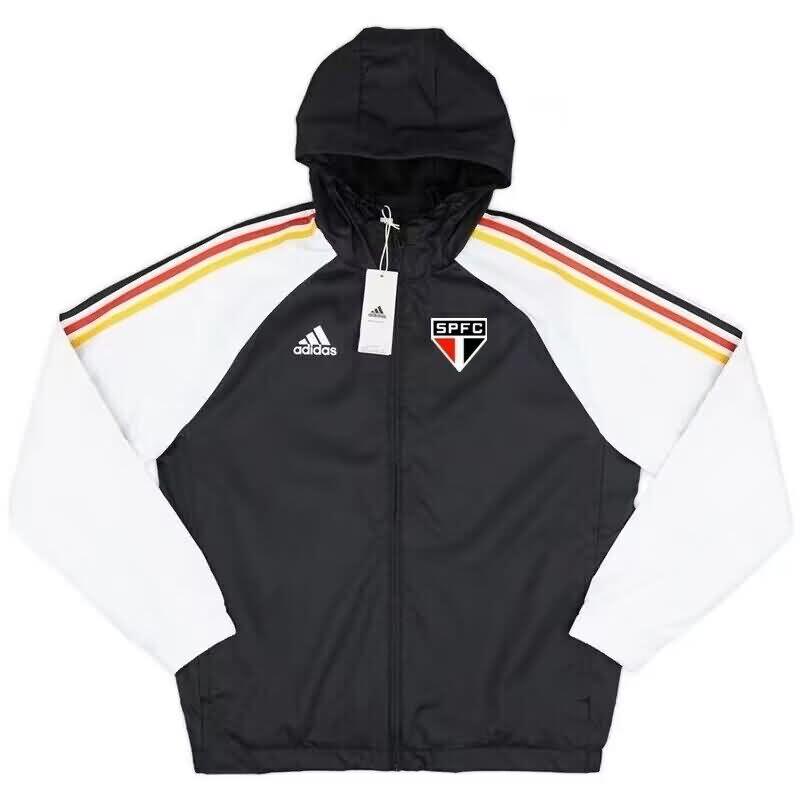 AAA(Thailand) Sao Paulo 2024 Black Soccer Windbreaker