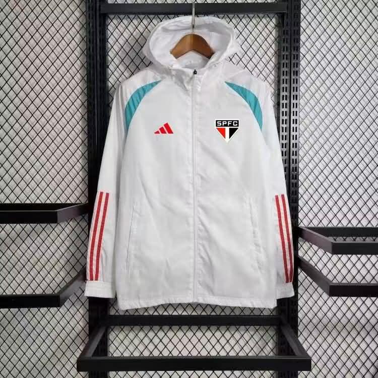 AAA(Thailand) Sao Paulo 2024 White Soccer Windbreaker