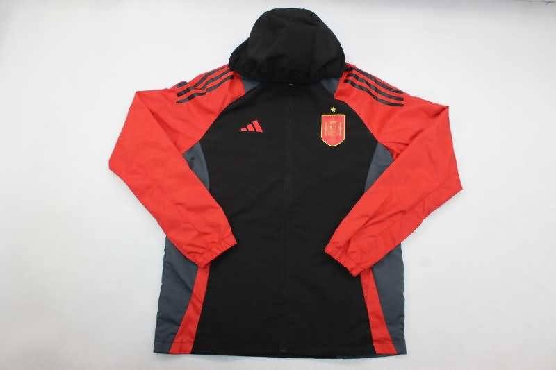 AAA(Thailand) Spain 2024 Black Soccer Windbreaker