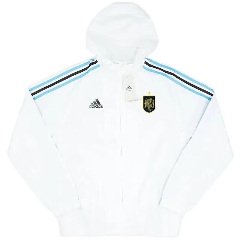 AAA(Thailand) Spain 2024 White Soccer Windbreaker