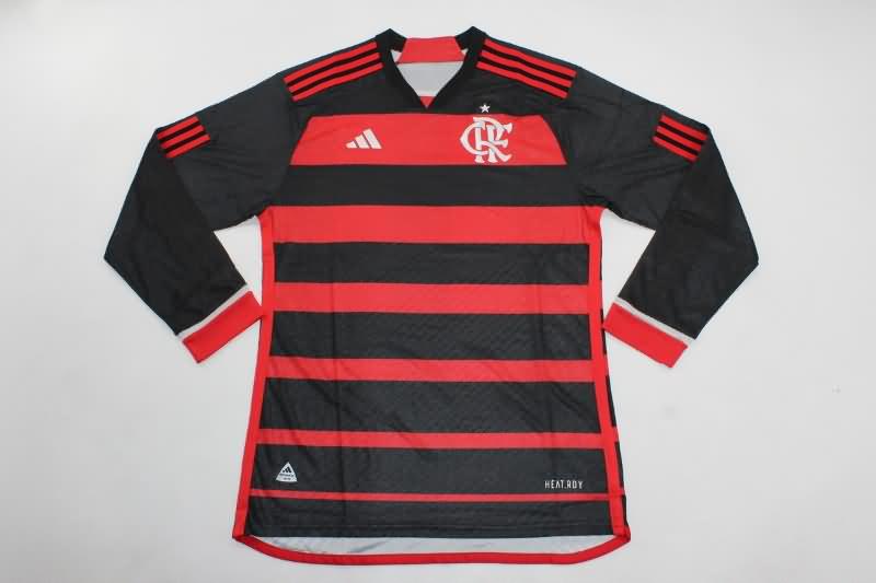 AAA(Thailand) Flamengo 2024 Home Long Sleeve Soccer Jersey (Player)