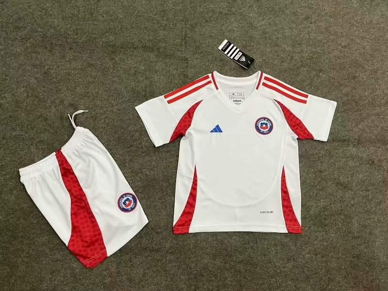 Chile 2024 Kids Copa America Away Soccer Jersey And Shorts