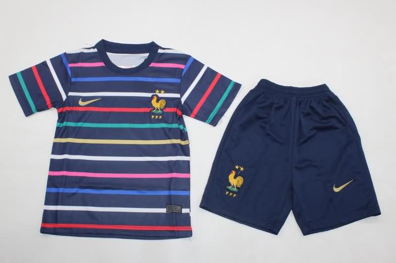 France 2024 Kids Training Soccer Jersey And Shorts