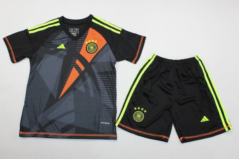 Germany 2024 Kids Goalkeeper Black Soccer Jersey And Shorts