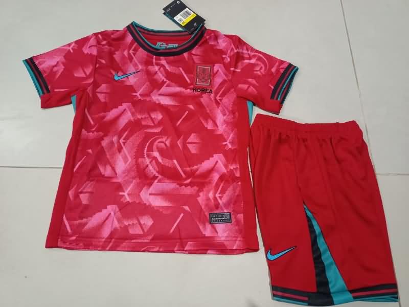 Korea 2024 Kids Home Soccer Jersey And Shorts