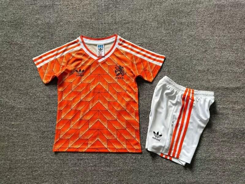 Netherlands 1988 Kids Home Soccer Jersey And Shorts