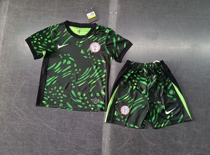 Nigeria 2024 Kids Green Soccer Jersey And Shorts