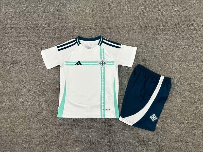 Northern Ireland 2024 Kids Away Soccer Jersey And Shorts