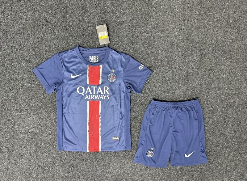 Paris St Germain 24/25 Kids Home Soccer Jersey And Shorts With Star