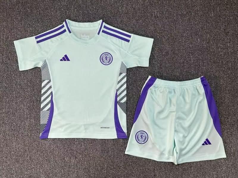 Scotland 2024 Kids Away Soccer Jersey And Shorts
